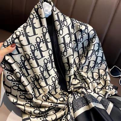 China Chiffon factory beach scarf ladies silk scarves for summer printed beach shawl scarf. 90*180cm for sale