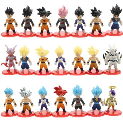 China MODEL TOY Hot selling in the market promotional gift wholesale toys pvc action number anime dragon z ball figures 21pcs for sale