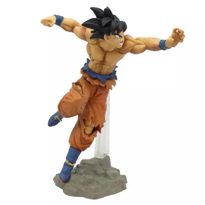 China Wholesale fast delivery japan dragon ball z action anime figure 22cm battle mode black hair goku action number for collection for sale