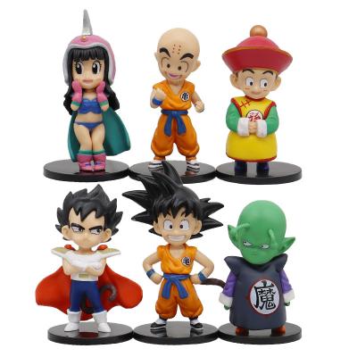 China MODEL TOY China hot selling pvc cartoon anime action number model toys dragon z teen ball drawing 6 pieces set for kids for sale