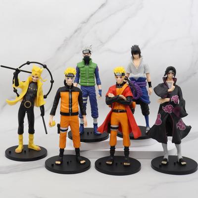 China TOP SALE MODEL TOY Japanese Anime 6pcs Action Figure Set 18cm Na Ruto Action Figure PVC Anime Figure For Decoration for sale