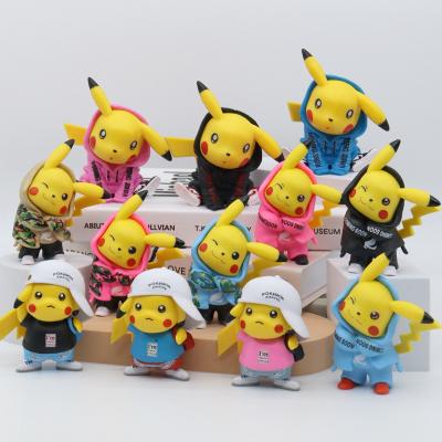 China Hot sale 12 pokeman style anime pvc toy figure PVC cartoon pika Chu anime figure doll fashionable Amazon blind delivery box for sale