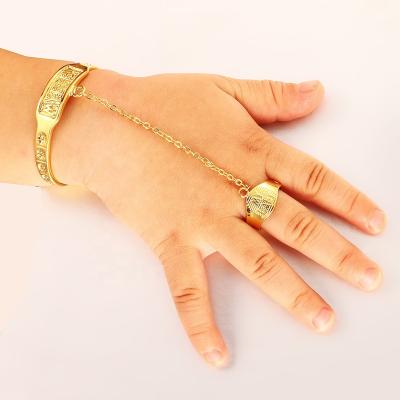 China Ethlyn Cute New Arrival Trendy Dubai Gold MY Baby Bangles/Bangles With Ring For Kids Girls Baby Ethiopian African Jewelry B202 for sale