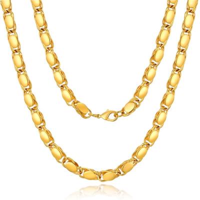 China FASHIONABLE Ethlyn Width 7mm Dubai Africa Thick Arabic Necklaces 18K Gold Plated Ethiopian Eritrea Chunky Chain Jewelry MY289 for sale