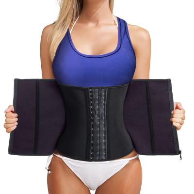 China Sports User Neoprene Waist Trainer Private Label Corset Women Zipper Waist Trainer Body Shapers for sale