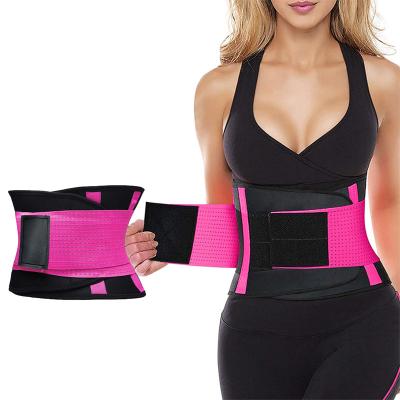 China Outdoor Sports Belt Pink Colorful Breathable Stomach Trimmer Tummy Band Shaper Waist Trainer For Women for sale