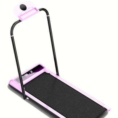 China High Quality Motor Home Pink LED Display Mini Slim Pad Large Walking Treadmill for sale