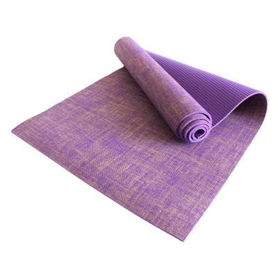 China Shengde Waterproof PVC Yoga Mat, Natural Fiber Hemp Jute Yoga Mat for sale