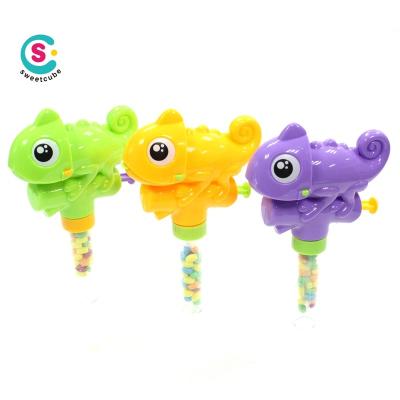 China Capsule Toys Plastic Lizard Toys With Candy Tube Toy Candy Baby Candy Toy for sale