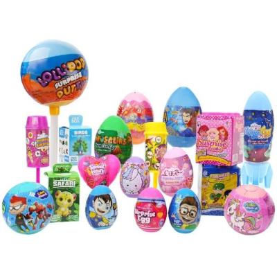 China Capsule Toys 2021 Biggest Collection Of Standard Super Market Surprise Eggs And Surprise Candy Toy for sale