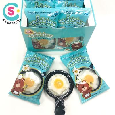 China DIY Halal Natural Fried Egg Shape Jelly Pudding With Popping Candy for sale