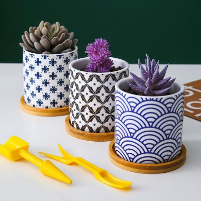 China Custom Made Luster Flower Pots Mini Ceramic Flower Pot For Succulent Desktop Eco - Friendly for sale