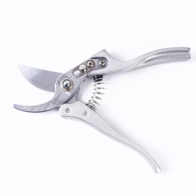 China Professional Silver Pruner Hand Bypass Anti-Slip Grip Balancing Scissors Garden Tool for sale