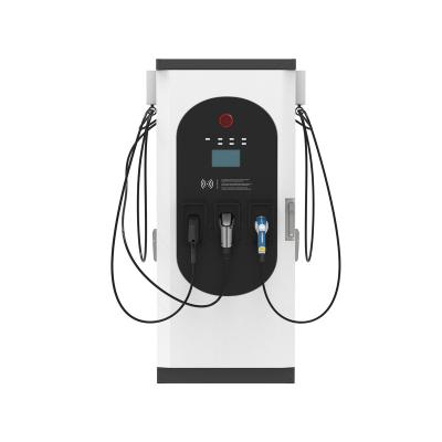 China Commercial OCPP 3 Phase CCS CHAdeMO G/BT 60KW 120KW DC Fast Car Charger EV Station Charger For Hospital Hotel for sale