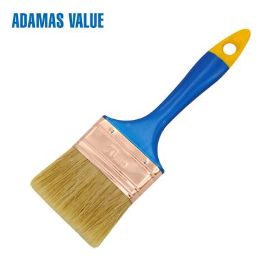 China Blue Handle Plastic Handle Paint Brushes With Coffee Color Hair Material for sale