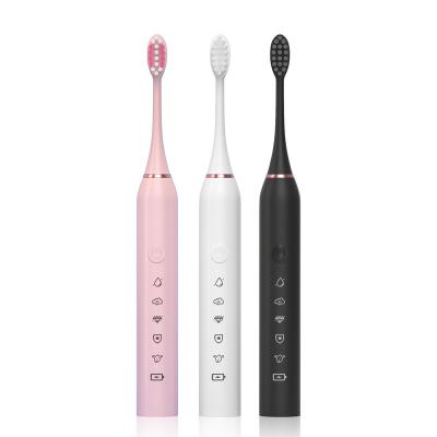 China Automatic Dupont Sonic Electric Toothbrush Soft Nylon Rechargeable Ultrasonic Vibration Electric Toothbrush For Adults for sale