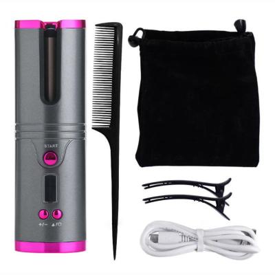 China Other Portable Automatic Smart Wireless Hair Comb Airbrush Hair Curler Universal USB Electric Hair Curling Iron for sale