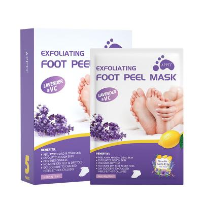 China Beauty Salon+Home Best Selling Lavender Exfoliating Foot Mask Foot Peeling Masks Moisturizing Exfoliating Foot Mask for sale