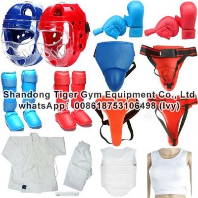 China Karate protectors helmet / gloves/ chest protector / Karate Uniform / Groin Protector / Karate Shin and Instep Guard for sale