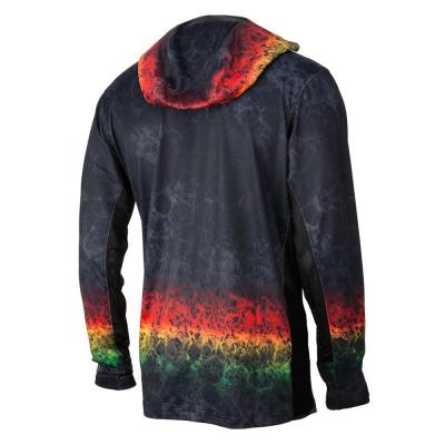 China Antibacterial Hoodies Fishing UPF 50+ Shirt Sublimation Quick Dry Fishing Hoodie With Face Protection Fishing Clothing for sale