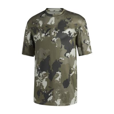 China Anti-wrinkle camouflage sunscreen sweat absorption clothing dry fishing outdoor sports running T-shirts camouflage for sale