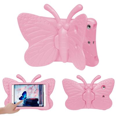 China Shockproof Bumper For Ipad 10.5 10.2 Butterfly EVA Rugged Kid-Proof Shockproof Heavy Duty Light Duty Girl Kid Friendly Cute Case With Stand for sale