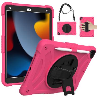 China 360 Degree Rotation Silicone Shockproof Bumper Tablet Covers 10.2 Case For Ipad 9 7th 8th 9th Generation 10.2 Air 3 Pencil Holder Cover Case for sale