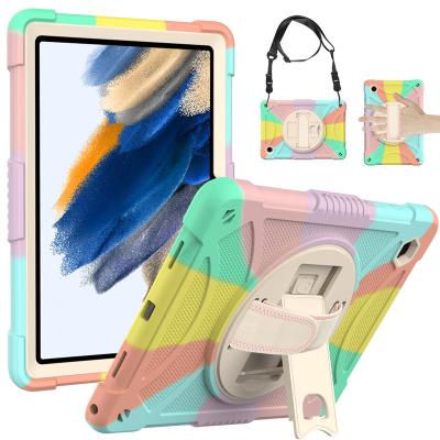 China Rugged Armor Drop Proof Shockproof Bumper Case New Samsung Galaxy Tab A8 Case For SM X200 Sm-X205 Kids Silicone 360 ​​Rotating Tablet Cover 10.5