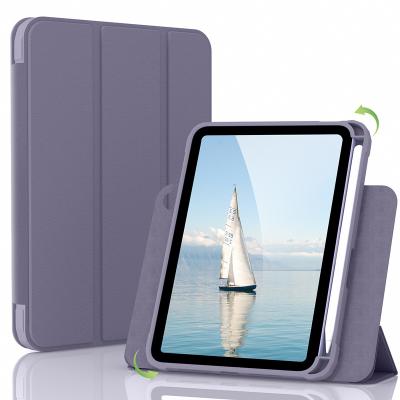 China Lightweight Super Slim Leather Cases For Ipad Air 5 4 Pro 11 12.9 2021 Mini 6 Flip Folding Smart 360 Rotating Magnetic Cases Clear For Ipad for sale