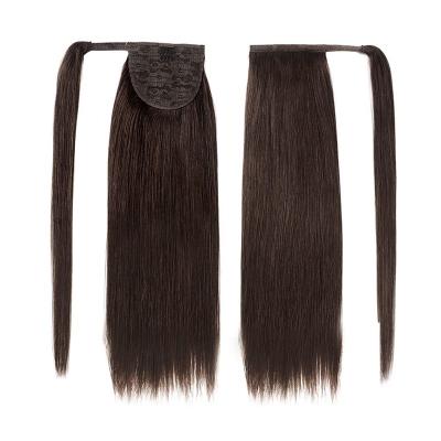 China Body Wave 14 16 18 Chic Black Heavens and Earth 20 Inch Straight Clip-in Ponytail Hair Extension For Classy Women for sale