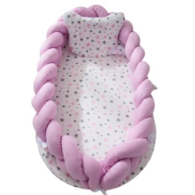 China Toy Available In Custom Length soft doses twists knotted braided bumper baby crib mix and match colors for sale