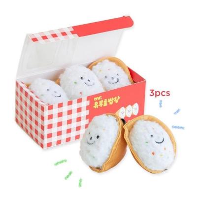 China OEM EDM Chips Hot Dog Cola Fast Lovely Stuffed Custom Viable Food Rice Balls Plush Pet Toy for sale