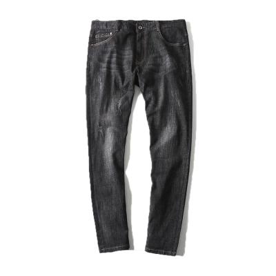 China 2020 Breathable OEM Wholesale Custom Casual Black Mid Waisted Jeans For Men for sale