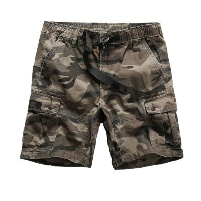 China Anti-Wrinkle Factory Customized Made Elastic Waist Men Summer Five Minutes Camouflage Pants Men 3/4 Cotton Man Short Pants for sale