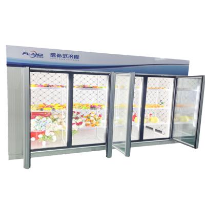 China Glass Door Walk In Refrigerated Freezer Cold storage for Wine Beer Juice for sale