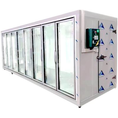 China Walk In Cooler Glass Door Display Cold Room for Supermarket Toast Bread for sale