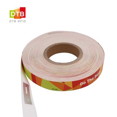 China Free Sample 13.56Mhz TAG Free Sample 13.56Mhz Ultralight Disposable NFC EV1 RFID Tamper Proof Synthetic Paper MINI Wristband for sale