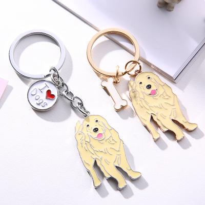 China Wholesale Metal Painted Dog Home Creative Key Ring Accessories Key Ring Gift Key Chain for sale