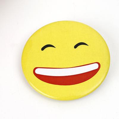 China Folk Art Round Happy Smile Face Custom Buttons Pins Bulk Cute Funny Mini Lapel Brooch For Kids for sale