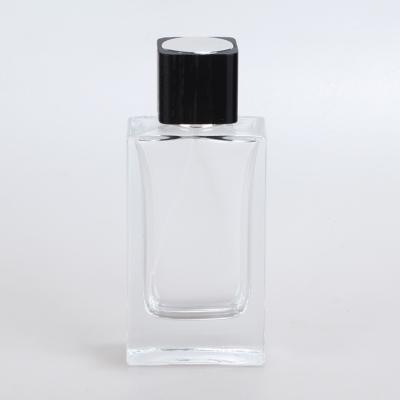 China 2021 New Luxury Recyclable Clear Flat Square Glass Dropper Design Personal Care 70ml Bottle for sale