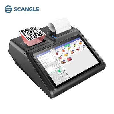 China Cafe Scangle 10.1inch Windows POS Terminal With 80mm Thermal Printer /2D Barcode Scanner for sale