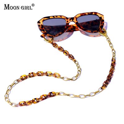 China Chain Strap Lanyard Accessories Gold Stainless Steel Acrylic Glasses Neck Chain Fashion Reading Women's Sunglasses Acrylic Glasses for sale