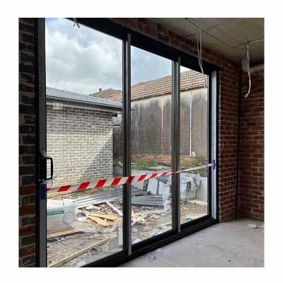 China Sound Insulation Balcony Porch Aluminum Multi Slide Doors Exterior Aluminium Doors AS2047 Australian Standard Double Glasses Sliding Door for sale