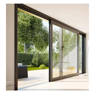 China Sound Insulation Villa House Commercial Double Glazed Sliding Door As2047 Australian Standards Stacking Sliding Glass Doors with Mosquito Ne for sale