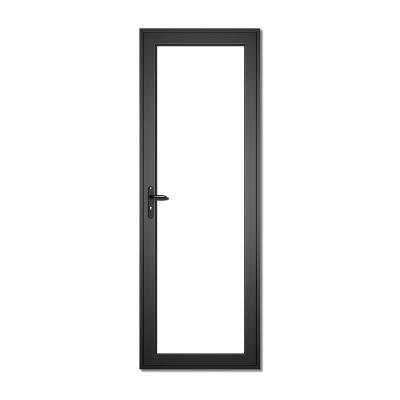 China Waterproof Buy China Top Manufacturer Guangdong Aluminum Swing Glass Black Double New For Commercial Main Casement Hinged Door for sale