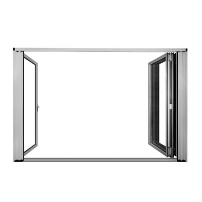 China Waterproof Customized Size Waterproof Soundproof   bi-fold doors accordion folding door folding patio bifold doors for exterior for sale