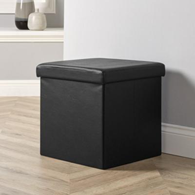 China (Size) 2020 New Reatai PU PVC Foldable Line Adjustable Storage Stool Storage Box For Living Room for sale