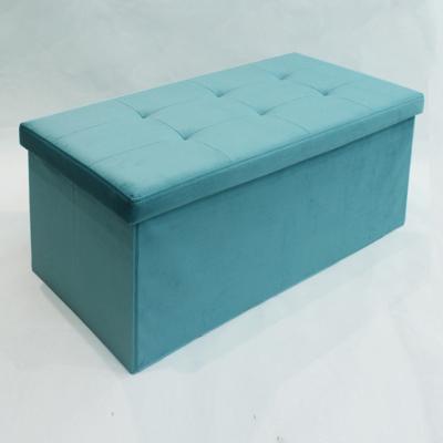 China Foldable Storage Box Bench Stool (Height) Reatai Velvet Fabric Stool Adjustable Handmade Bench Box for sale