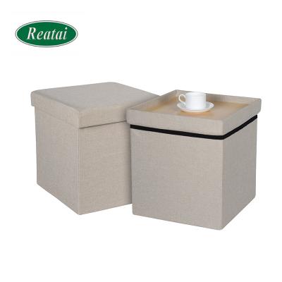 China Collapsible Collapsible / Stool Coffee Table Fabric PVC Storage Reatai Tray for sale