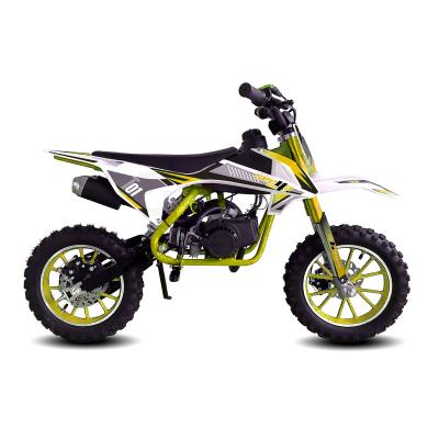 China New Yellow 49cc Kids Mini Motorcycle Air Cooled Full Automatic Dirt Bike Kids Cross Mine Bike T01 With CE T01 (49K) for sale